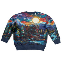Stained Glass Krampus Kid Ugly Christmas Sweater Folklore Horror Art - Wonder Print Shop