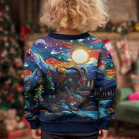 Stained Glass Krampus Kid Ugly Christmas Sweater Folklore Horror Art - Wonder Print Shop