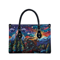 Stained Glass Krampus Leather Bag Folklore Horror Art - Wonder Print Shop
