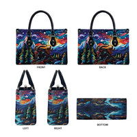 Stained Glass Krampus Leather Bag Folklore Horror Art - Wonder Print Shop