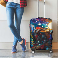 Stained Glass Krampus Luggage Cover Folklore Horror Art - Wonder Print Shop