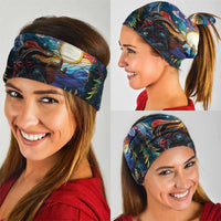 Stained Glass Krampus Neck Gaiter Folklore Horror Art - Wonder Print Shop