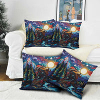 Stained Glass Krampus Pillow Cover Folklore Horror Art - Wonder Print Shop