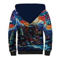 Stained Glass Krampus Sherpa Hoodie Folklore Horror Art - Wonder Print Shop