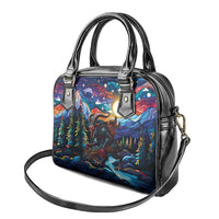Stained Glass Krampus Shoulder Handbag Folklore Horror Art - Wonder Print Shop