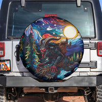 Stained Glass Krampus Spare Tire Cover Folklore Horror Art - Wonder Print Shop