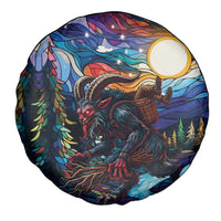Stained Glass Krampus Spare Tire Cover Folklore Horror Art - Wonder Print Shop