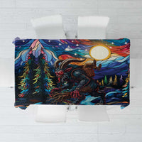 Stained Glass Krampus Tablecloth Folklore Horror Art - Wonder Print Shop