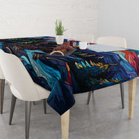 Stained Glass Krampus Tablecloth Folklore Horror Art - Wonder Print Shop