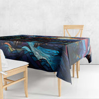 Stained Glass Krampus Tablecloth Folklore Horror Art - Wonder Print Shop