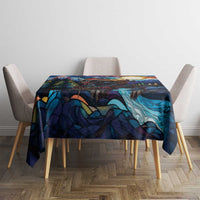 Stained Glass Krampus Tablecloth Folklore Horror Art - Wonder Print Shop