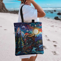 Stained Glass Krampus Tote Bag Folklore Horror Art - Wonder Print Shop