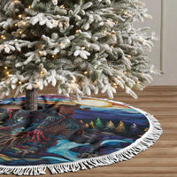 Stained Glass Krampus Tree Skirt Folklore Horror Art - Wonder Print Shop