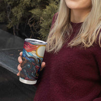 Stained Glass Krampus Tumbler Cup Folklore Horror Art - Wonder Print Shop