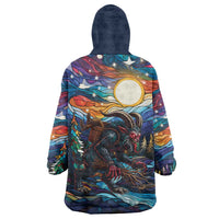 Stained Glass Krampus Wearable Blanket Hoodie Folklore Horror Art - Wonder Print Shop