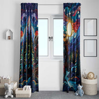 Stained Glass Krampus Window Curtain Folklore Horror Art - Wonder Print Shop