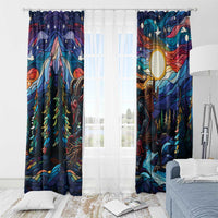 Stained Glass Krampus Window Curtain Folklore Horror Art - Wonder Print Shop