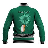 Irish Celtic Cross and Harp with Ireland Shamrock Personalized Baseball Jacket LT9 - Wonder Print Shop