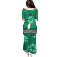 Irish Celtic Cross and Harp with Ireland Shamrock Personalized Puletasi - Wonder Print Shop