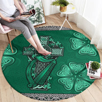 irish-celtic-cross-and-harp-with-ireland-shamrock-personalized-round-carpet