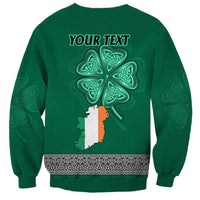 Irish Celtic Cross and Harp with Ireland Shamrock Personalized Sweatshirt - Wonder Print Shop