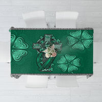 Irish Celtic Cross and Harp with Ireland Shamrock Personalized Tablecloth - Wonder Print Shop