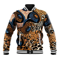 African Ankara Motifs Mixed Animal Skins Baseball Jacket LT9 - Wonder Print Shop