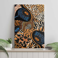 African Ankara Motifs Mixed Animal Skins Canvas Wall Art LT9 - Wonder Print Shop