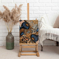 African Ankara Motifs Mixed Animal Skins Canvas Wall Art LT9 - Wonder Print Shop