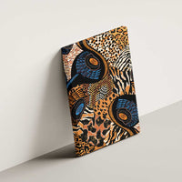 African Ankara Motifs Mixed Animal Skins Canvas Wall Art LT9 - Wonder Print Shop