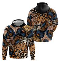 African Ankara Motifs Mixed Animal Skins Hoodie - Wonder Print Shop