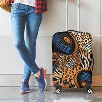 African Ankara Motifs Mixed Animal Skins Luggage Cover - Wonder Print Shop