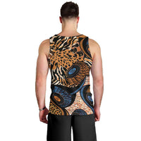 African Ankara Motifs Mixed Animal Skins Men Tank Top - Wonder Print Shop