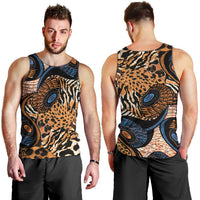 African Ankara Motifs Mixed Animal Skins Men Tank Top - Wonder Print Shop