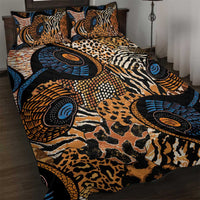 African Ankara Motifs Mixed Animal Skins Quilt Bed Set - Wonder Print Shop