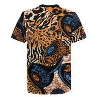 African Ankara Motifs Mixed Animal Skins Rugby Jersey - Wonder Print Shop