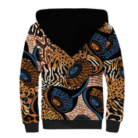 African Ankara Motifs Mixed Animal Skins Sherpa Hoodie - Wonder Print Shop