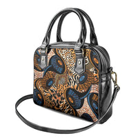 African Ankara Motifs Mixed Animal Skins Shoulder Handbag - Wonder Print Shop