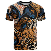 African Ankara Motifs Mixed Animal Skins T Shirt - Wonder Print Shop