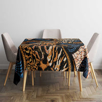African Ankara Motifs Mixed Animal Skins Tablecloth - Wonder Print Shop