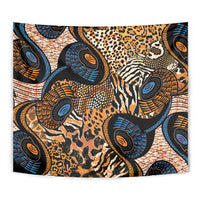 African Ankara Motifs Mixed Animal Skins Tapestry - Wonder Print Shop