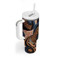 African Ankara Motifs Mixed Animal Skins Tumbler With Handle - Wonder Print Shop