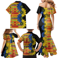 African Ethnic Kitenge Ankara Style Family Matching Mermaid Dress and Hawaiian Shirt LT9 - Wonder Print Shop