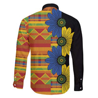 African Ethnic Kitenge Ankara Style Family Matching Off Shoulder Short Dress and Hawaiian Shirt LT9 - Wonder Print Shop