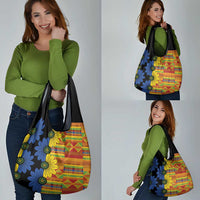 African Ethnic Kitenge Ankara Style Grocery Bag