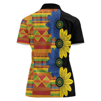 African Ethnic Kitenge Ankara Style Women Polo Shirt - Wonder Print Shop