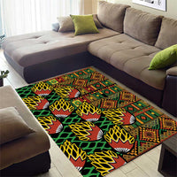 African Tribal Geometric Mixed Kanga Pattern Area Rug LT9 - Wonder Print Shop