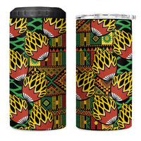 African Tribal Geometric Mixed Kanga Pattern 4 in 1 Can Cooler Tumbler LT9 - Wonder Print Shop