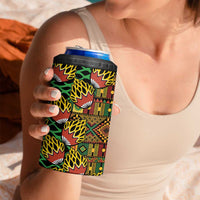 African Tribal Geometric Mixed Kanga Pattern 4 in 1 Can Cooler Tumbler LT9 - Wonder Print Shop