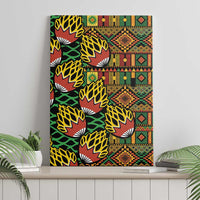 African Tribal Geometric Mixed Kanga Pattern Canvas Wall Art LT9 - Wonder Print Shop